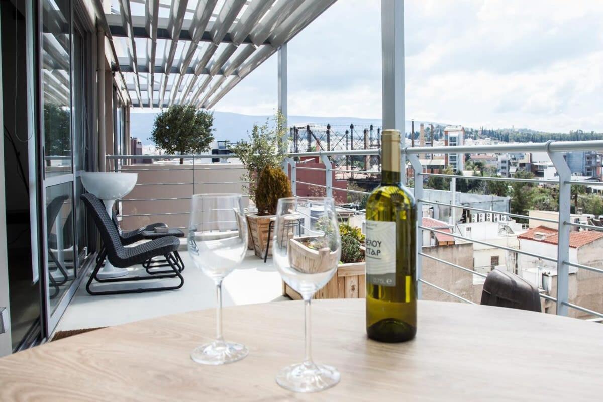 Penthouse With 360 View Of Athens And Private Gym Apartment Exterior photo